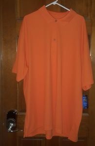 MENS GRAND SLAM ORANGE POLO BIG AND TALL